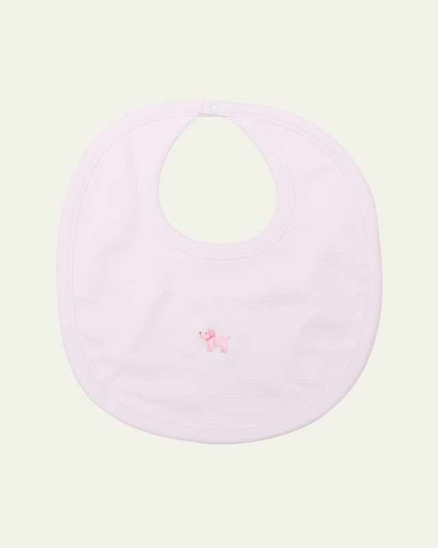 Girl's Premier Puppies Hand Embroidered Bib
